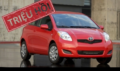 Toyota Việt Nam mở rộng đợt triệu hồi Yaris từ năm 2017
